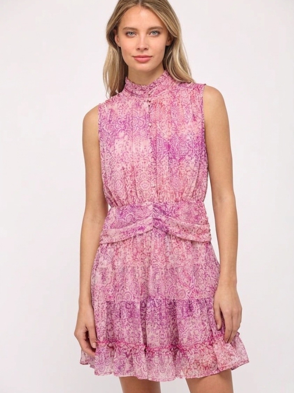Beautiful Fate Sleeveless Printed Dress - Size Large